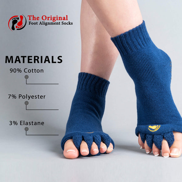 Relieve foot pain with Foot Alignment Socks with grippers. MyHappy