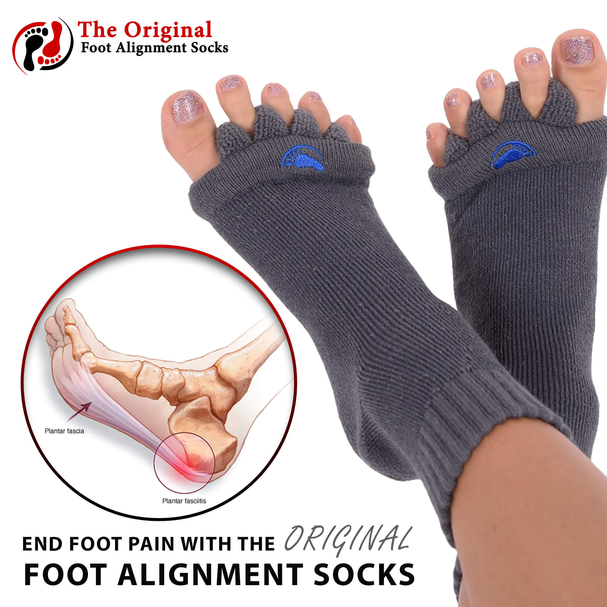 Relieve foot pain and soreness with Charcoal Color Foot Alignment