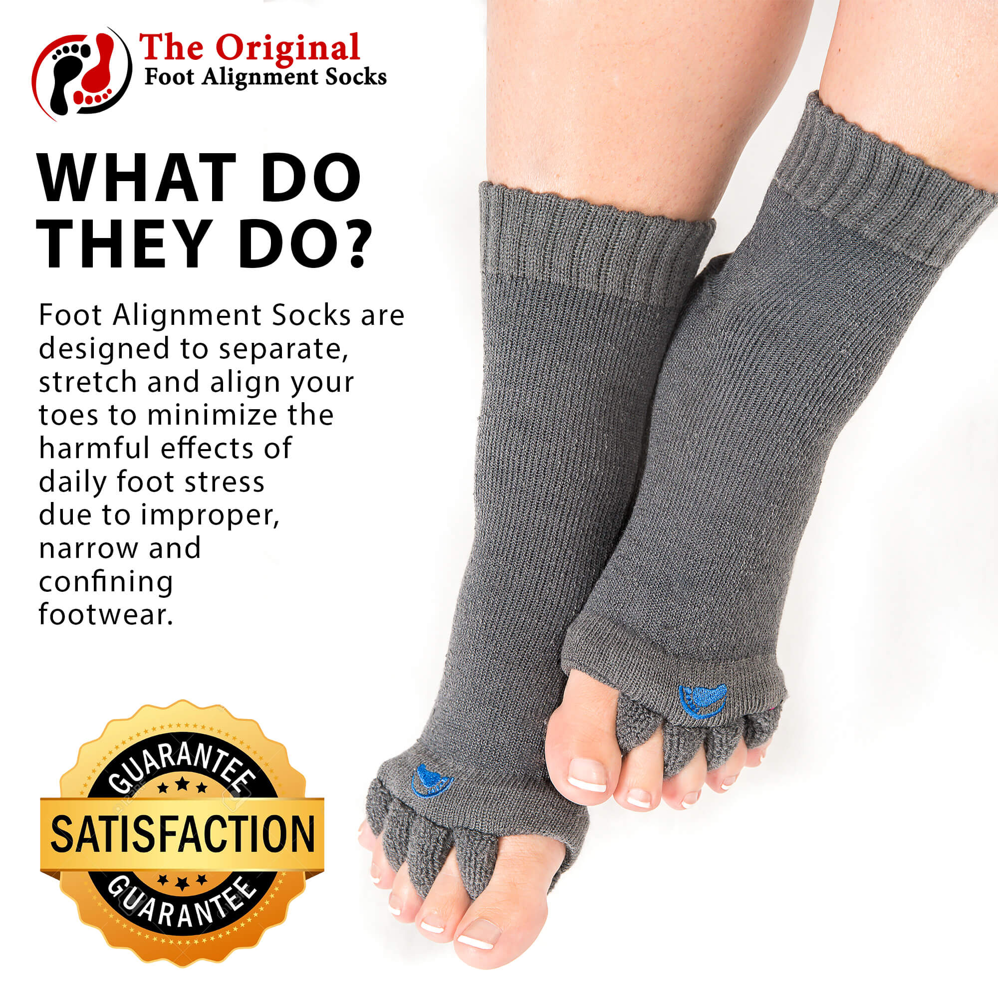 Wide Cuff Navy Foot Alignment Socks