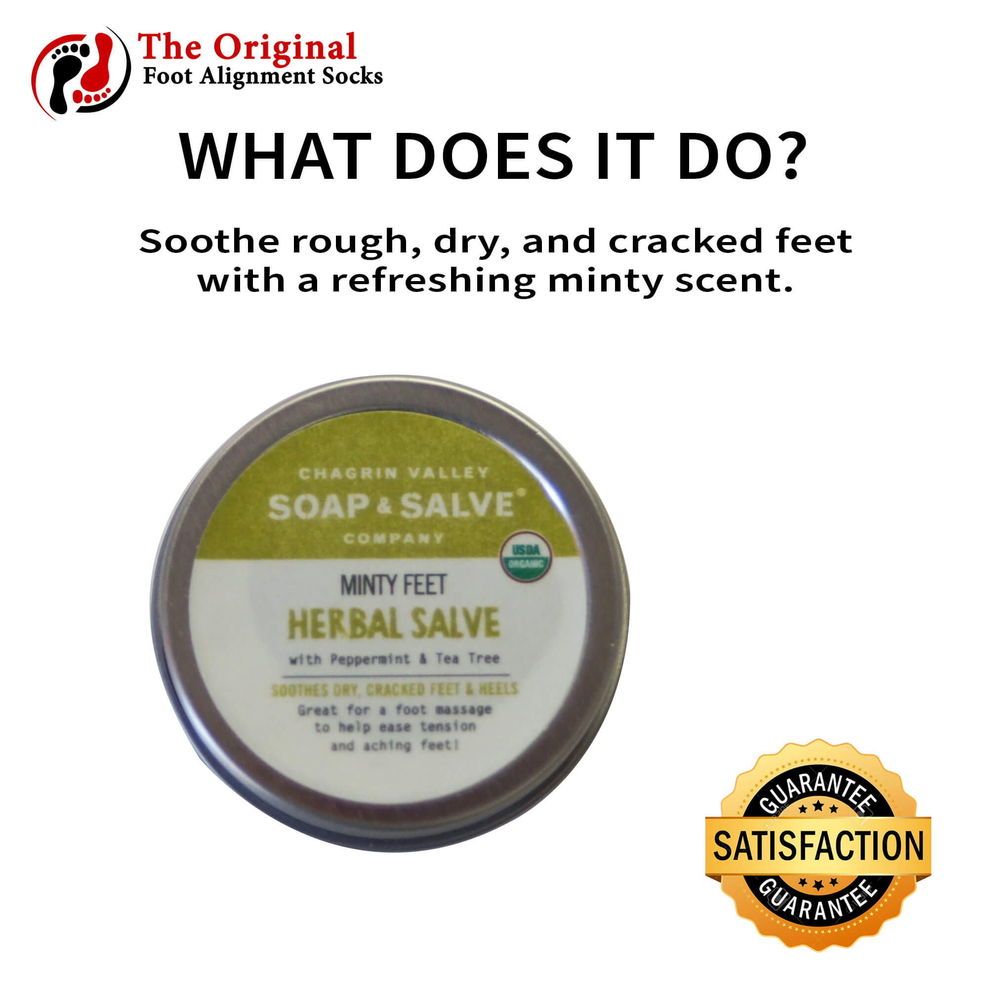 Foot Salve 1oz Mint My Happy Feet The Original Foot Alignment Socks