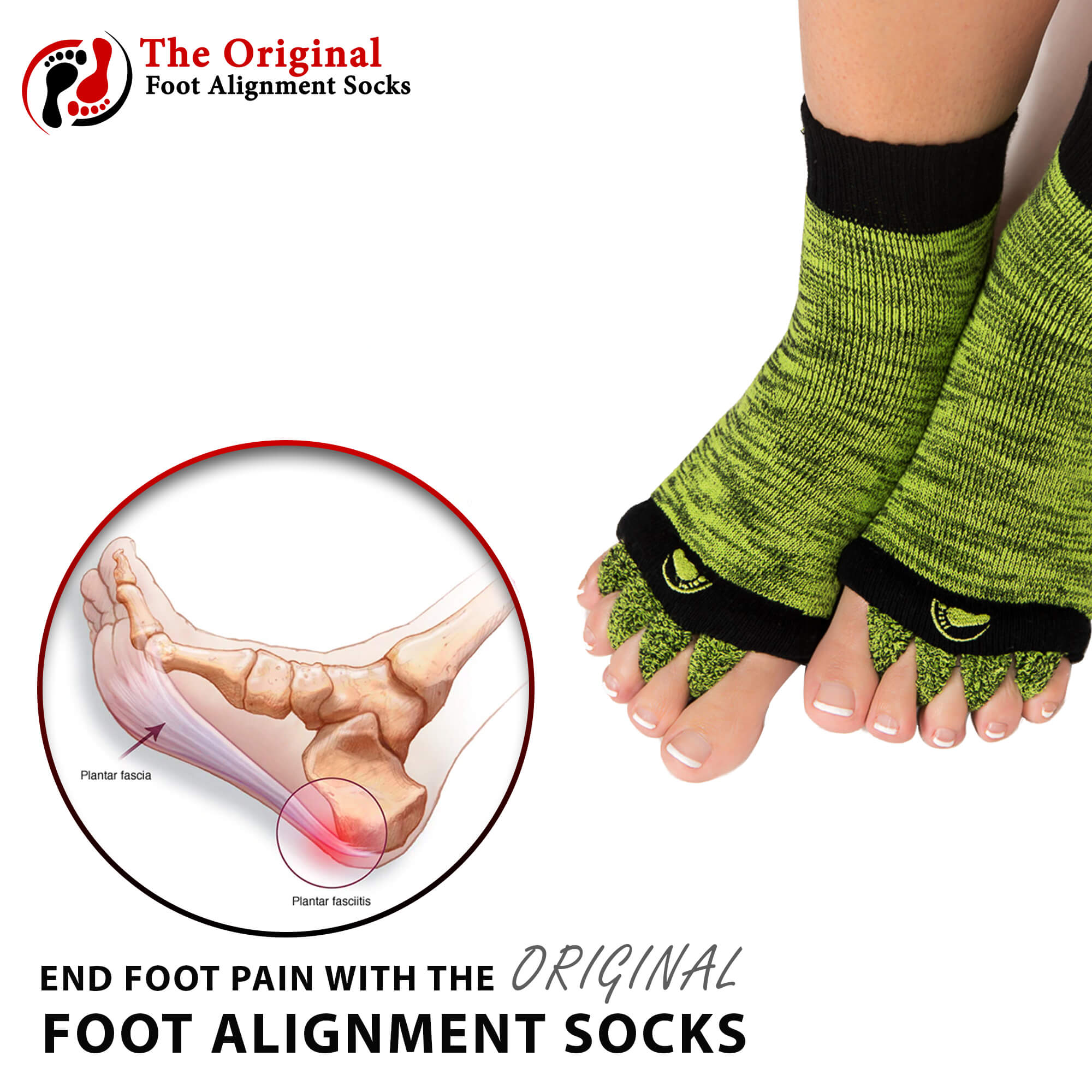 Sore feet and foot pain find relief with Green Foot Alignment Socks. – My-Happy  Feet - The Original Foot Alignment Socks