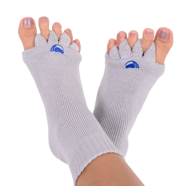 Bunion pain relief and prevention with Light Grey Foot Alignment Socks ...