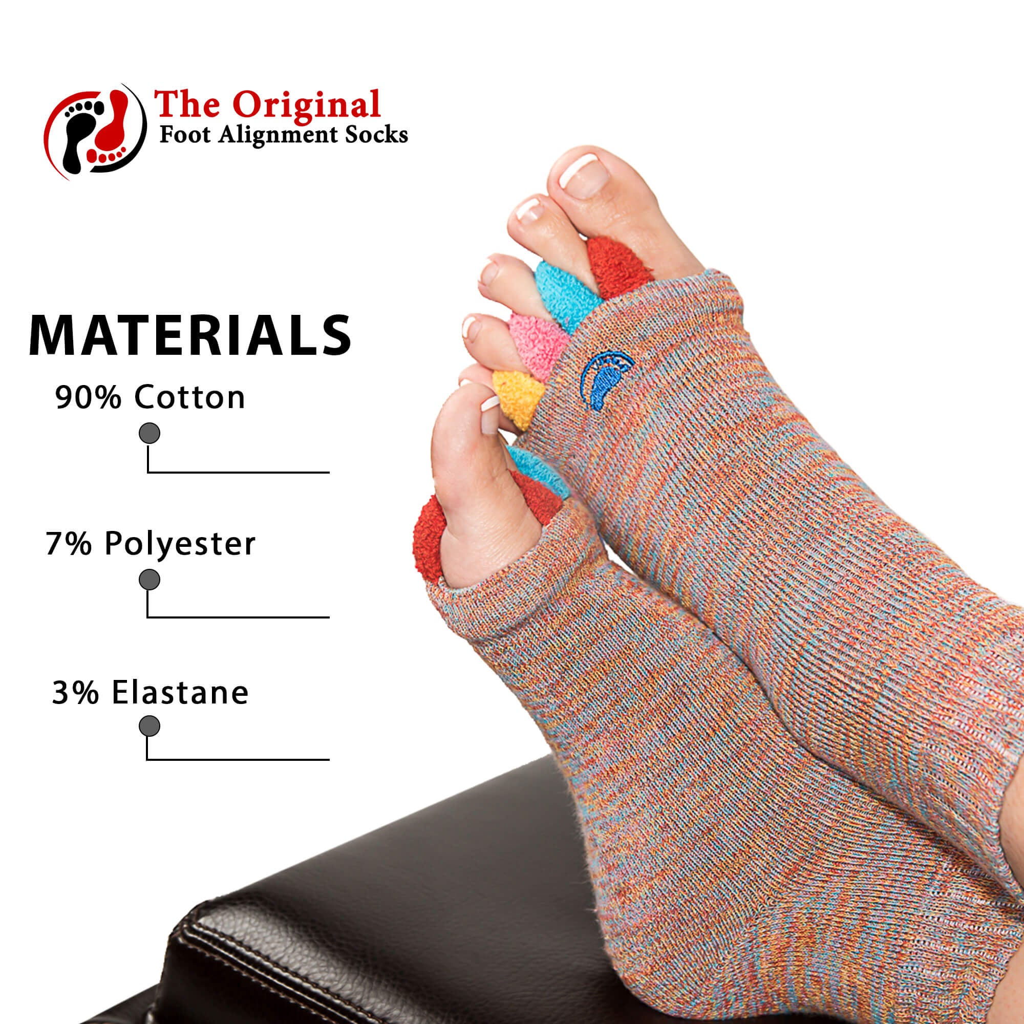 foot pain and sore feet relief with Cute Multi Color Alignment