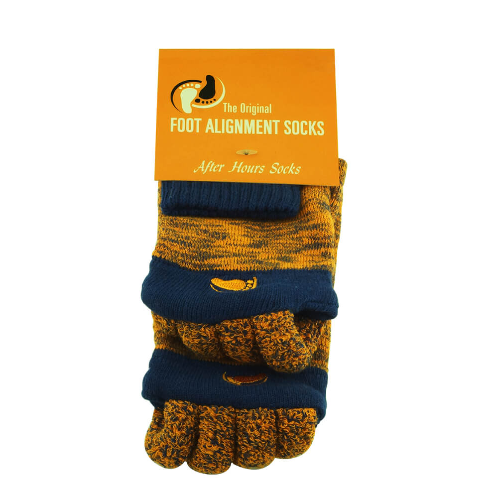 Navy & Orange Foot Alignment Socks