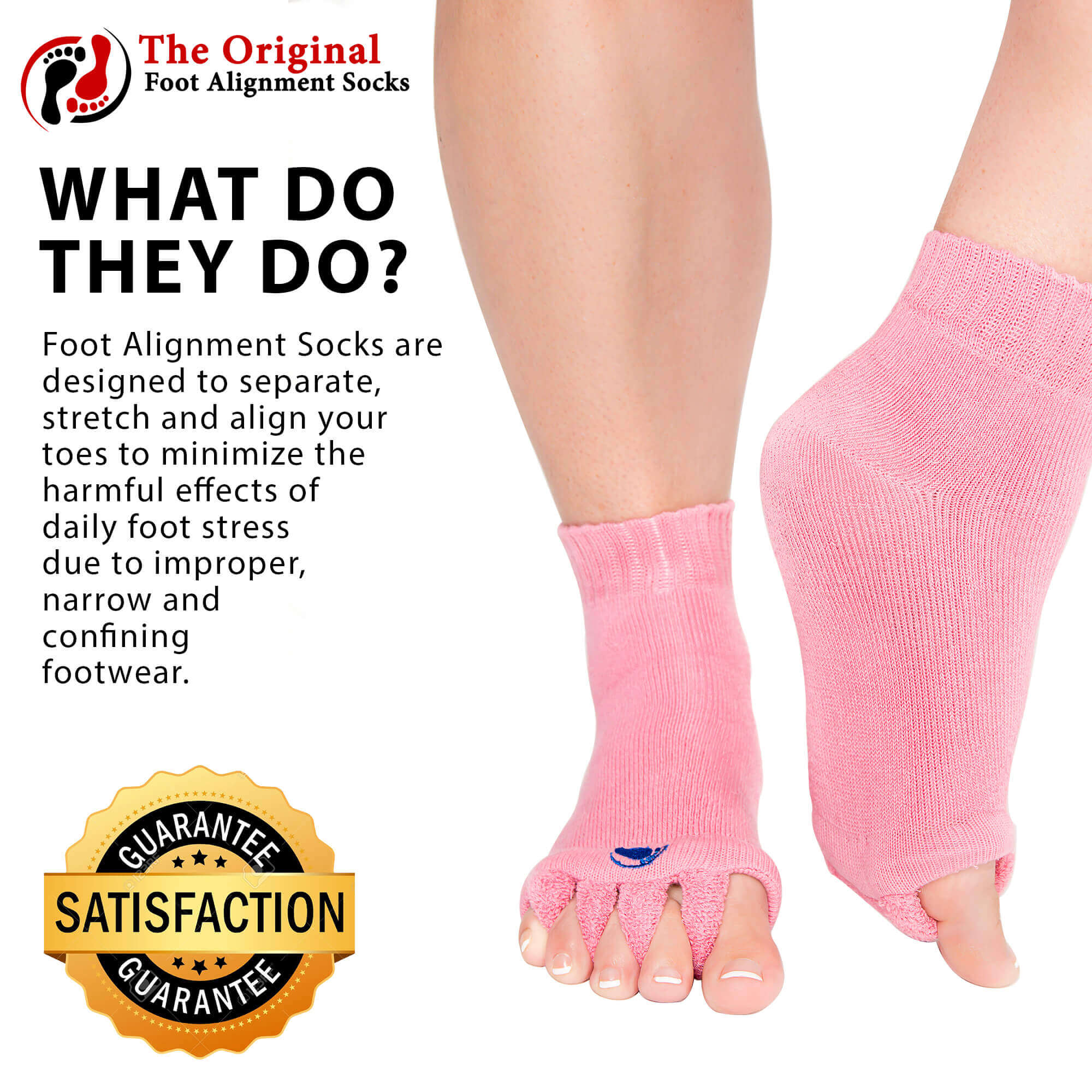 Sore, tired feet find relief with Cute Pink Foot Alignment Socks. – My-Happy  Feet - The Original Foot Alignment Socks
