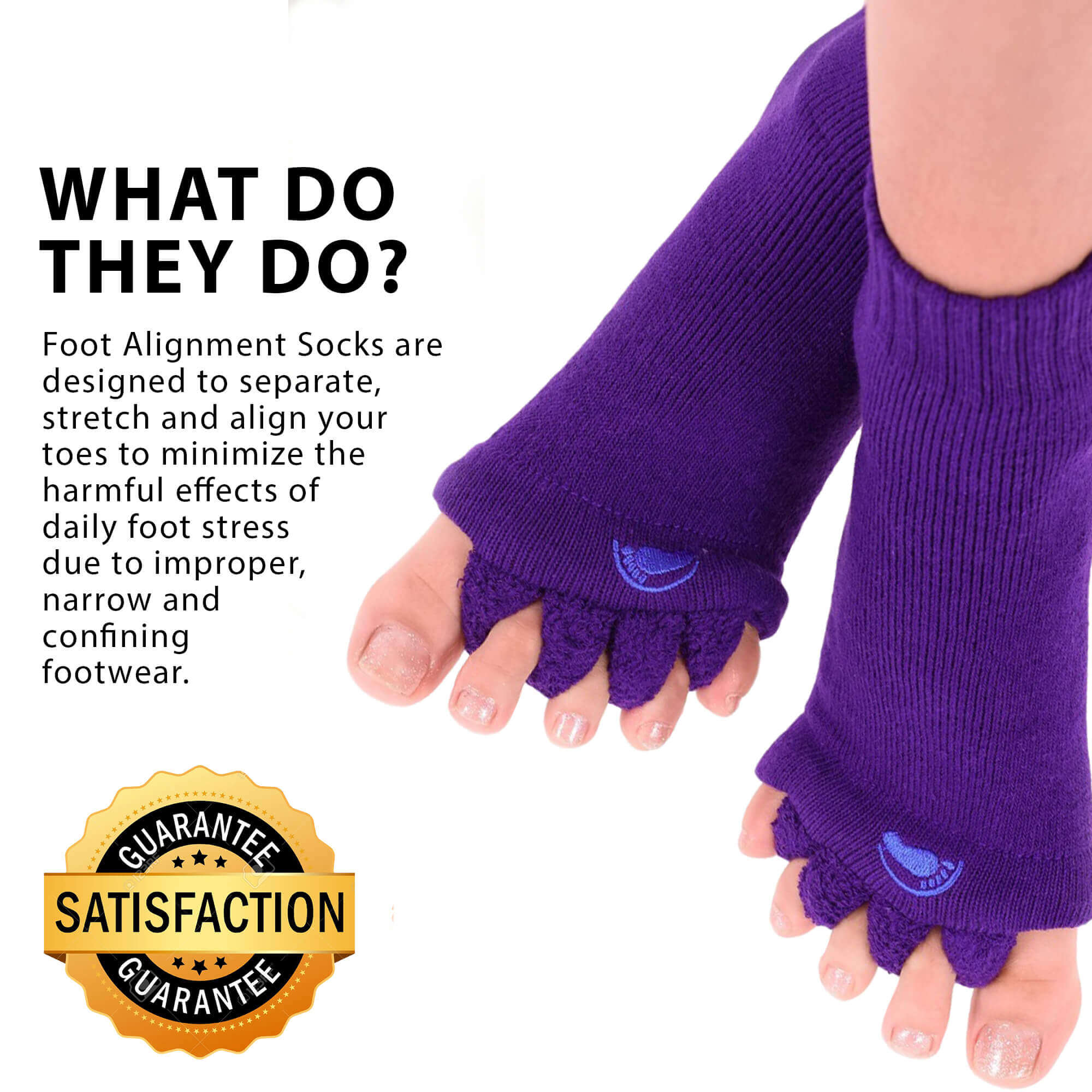 Purple Foot Alignment Socks