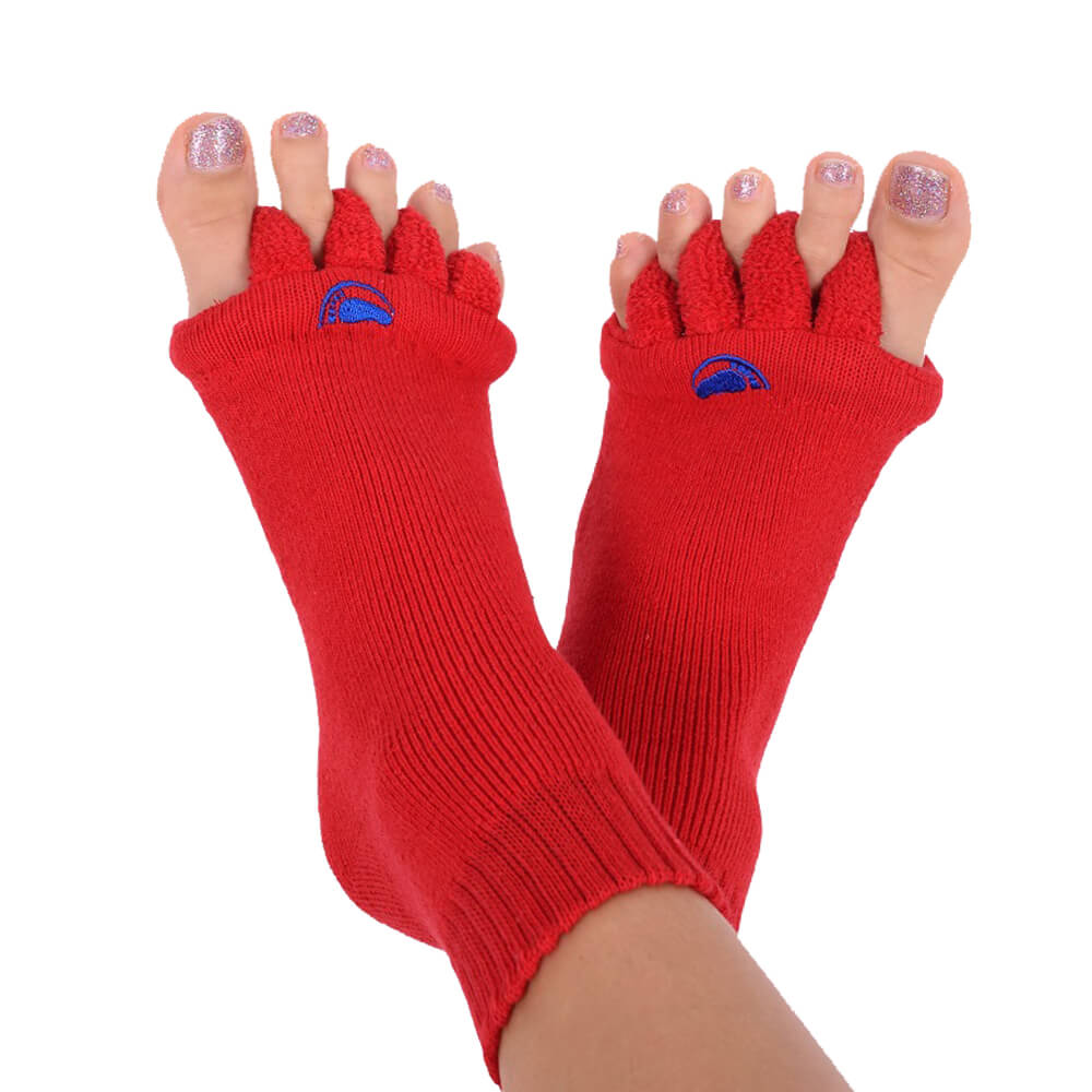 Alignment socks for foot pain, plantar fasciitis and bunions in Red –  My-Happy Feet - The Original Foot Alignment Socks